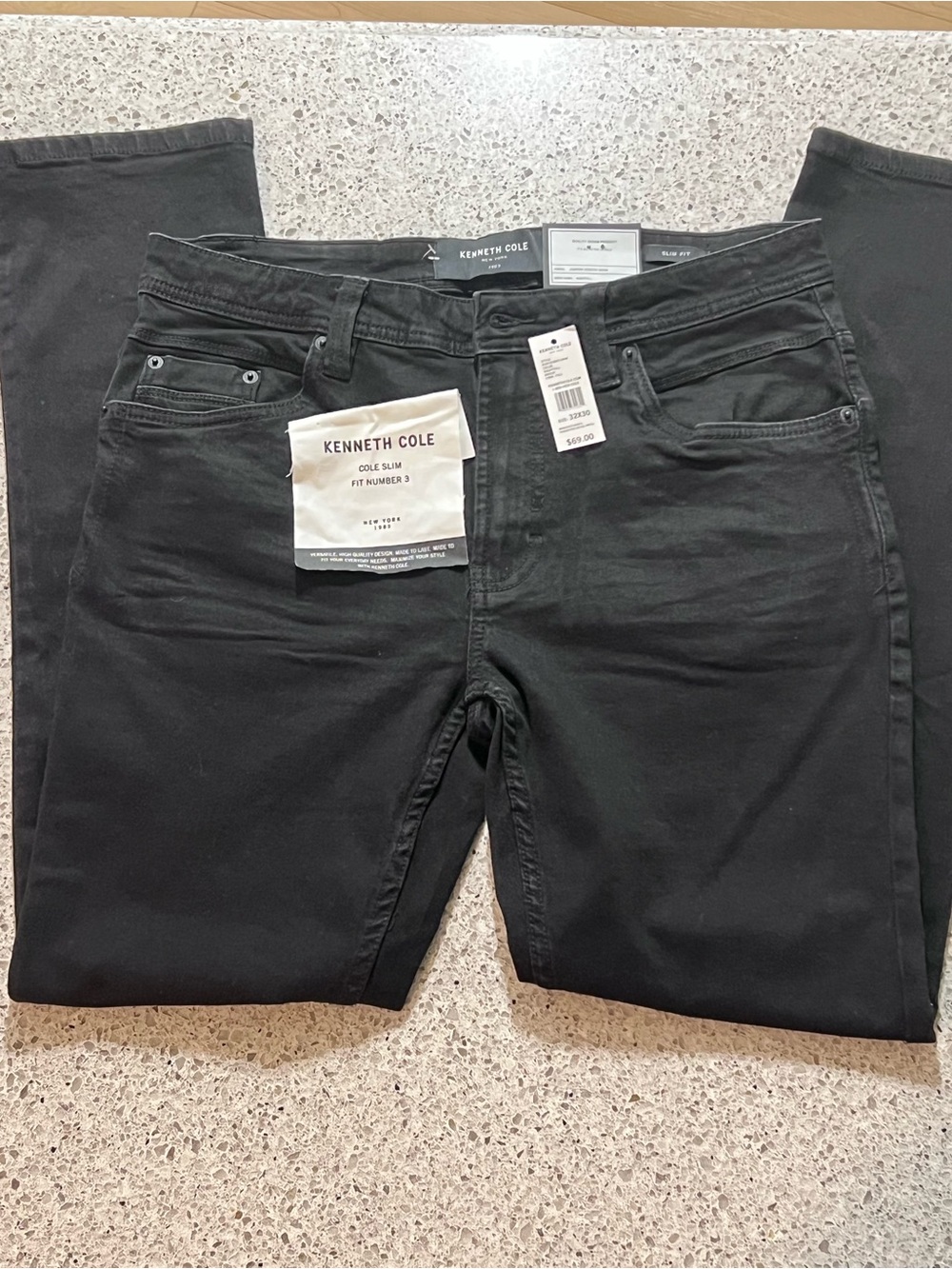 Kenneth Cole Slim Fit Men's Jeans in Black